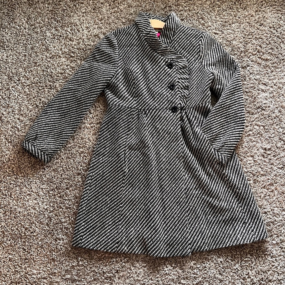 Beth Bowley Black and White Knit with Pink Lining